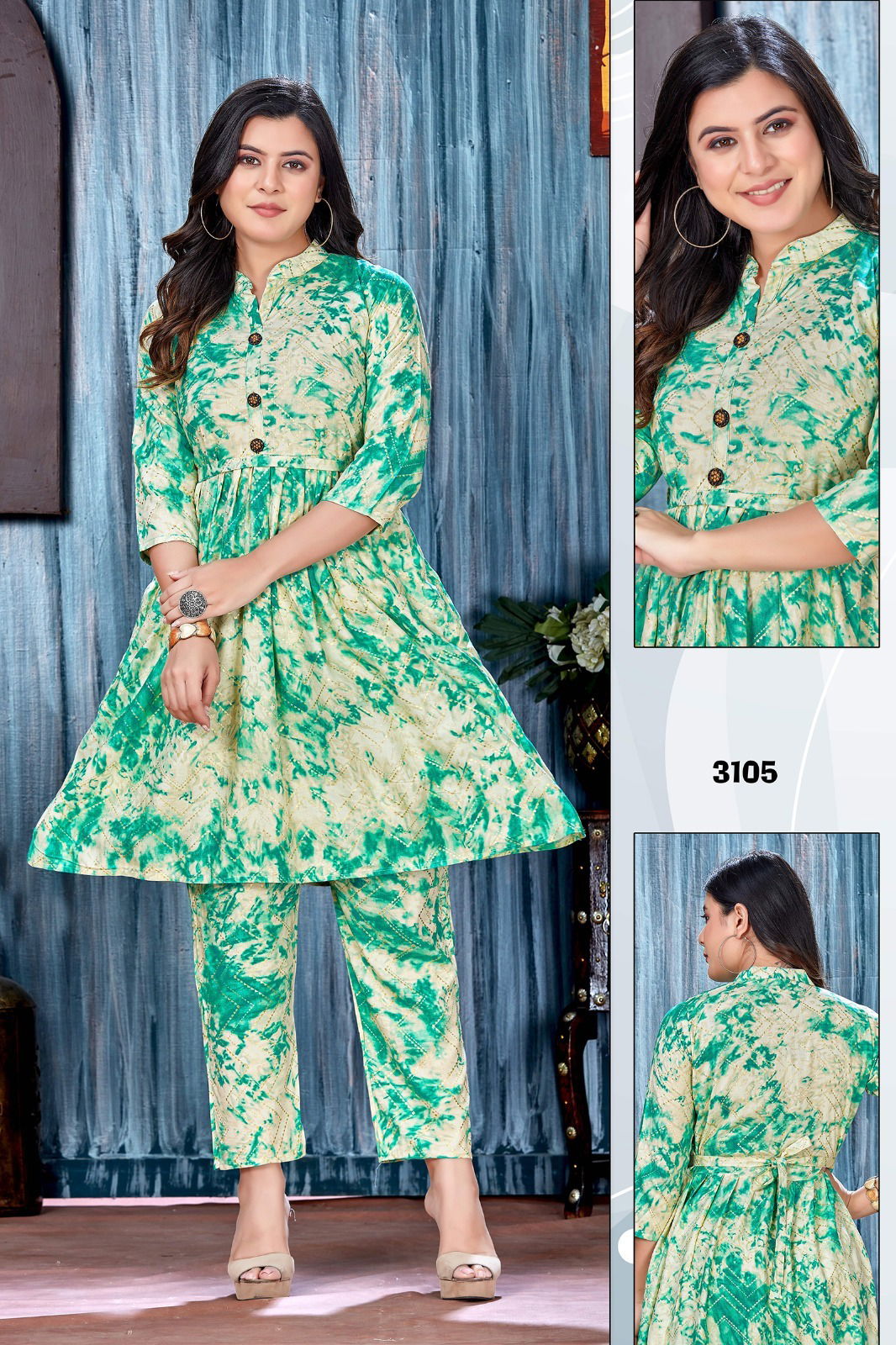 Shararat Vol 1 Rayon Printed Cord Set Kurti With Bottom Wholesale Market In Surat